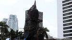Patung Sudirman yang Bolong Diperbaiki