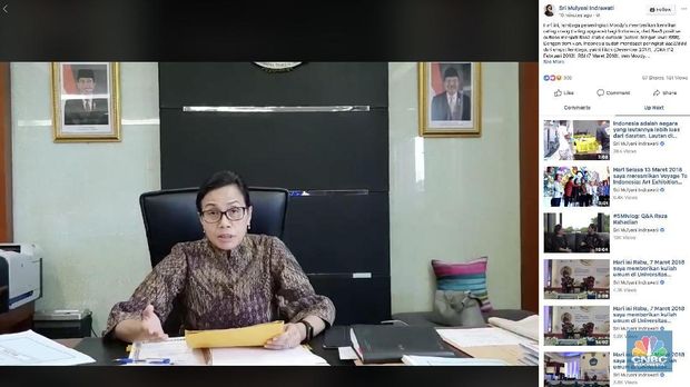 Sri Mulyani Tanggapi Rating Moodys, Lewat Video Facebook!