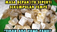 Yang satu ini meme serius soal masa depan. Katanya masa depan itu seperti sekumpulan tempe, tidak ada yang tahu! Eh bener juga ya? Foto: Istimewa