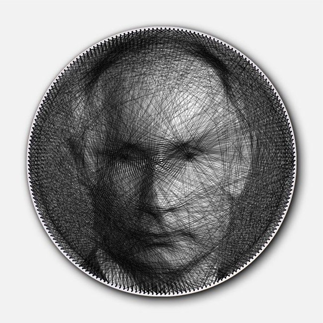 Tokoh lainnya yang juga menjadi obyek proyek seninya ini adalah Presiden Rusia Vladimir Putin. (Foto: Instagram/cvernart)