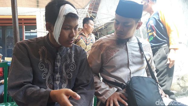 Panca Bagus yang mengalami luka di kepala