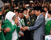 Presiden Jokowi di peringatan Harlah PPP.
