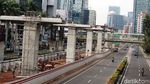 Wujud Lintasan LRT Jabodebek di Kuningan Mulai Tampak