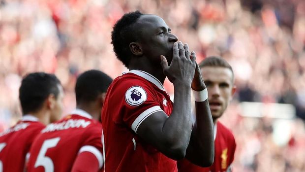 Sadio Mane mencetak gol pertama untuk Liverpool di laga lawan Bournemouth.