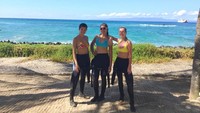 Ini foto ketika para alumni Miss Universe 2015 akan diving menikmati laut di wilayah Karangasem. Seperti apa ya nanti ekpresi mereka terpesona laut Bali? (anindyakputri/Instagram)
