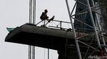 Wujud Lintasan LRT Jabodebek di Kuningan Mulai Tampak