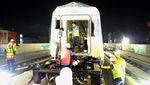 Hore, Kereta LRT Jakarta Mendarat Mulus di Rel Kelapa Gading