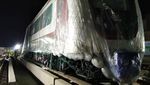 Hore, Kereta LRT Jakarta Mendarat Mulus di Rel Kelapa Gading