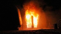 AS mengklaim ada total 115 rudal gabungan ketiga negara untuk memborbardir Suriah. Ini adalah Rudal Tomahawk milik AS yang diluncurkan dari kapal USS Monterey yang tengah berada di Laut Merah. Foto: Dok. Reuters