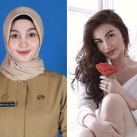  PNS berhijab asal Gorontalo Muvida Pratiwi mencuri perhatian netizen karena memiliki paras cantik. Tak hanya itu, penampilan wajahnya juga disebut mirip aktris Tanah Air Ariel Tatum Foto: Instagram