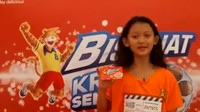 Salsabila saat ikut lomba audisi produk Biskuat. Foto: Dok. Instagram/audreysalsaaa