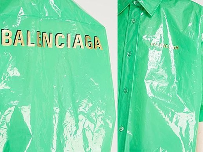 Kemeja Balenciaga yang disebut mirip kantong plastik sampah. Foto: Dok. Selfridges Kemeja Balenciaga yang disebut mirip kantong plastik sampah. Foto: Dok. Selfridges