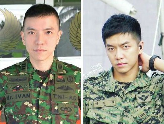 Tenaga ahli medis yang bertugas di RS TK IV Singkawang, Kalimantan Barat ini jadi viral di Instagram. Dokter yang mengenakan seragam TNI-AD ini adalah Ivan Paulus Gunata. Ketampanan yang dimilikinya itu pun mencuri atensi karena disebut mirip Lee Seung Gi, aktor Korea. Foto: Instagram