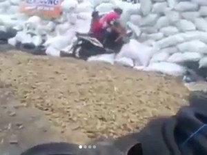 Remnya Blong Motor Skutik Terbang, Untung Ada Benteng Penyelamat