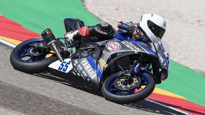 Galang Hendra Pratama di Sirkuit Aragon (Foto: Dok: Yamaha Racing Indonesia) Galang Hendra Pratama di Sirkuit Aragon (Foto: Dok: Yamaha Racing Indonesia)