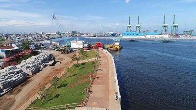 Penampakan Terkini Tanggul Laut Pengaman Jakarta dari Banjir
