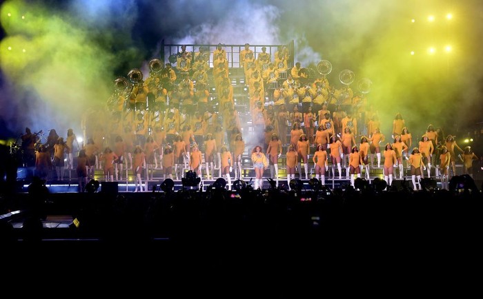 INDIO, CA - APRIL 14:  Beyonce Knowles performs onstage during 2018 Coachella Valley Music And Arts Festival Weekend 1 at the Empire Polo Field on April 14, 2018 in Indio, California.  (Photo by Kevin Winter/Getty Images for Coachella)