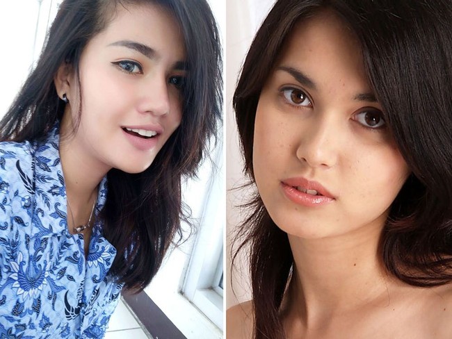 Oza Moza juga pernah viral di media sosial karena foto dirinya yang menganakan seragam Korps Pegawai Republik Indonesia ini disebut mirip Miyabi. Pemilik nama asli Fuji Yanti ini pun sempat mengaku khawatir dirinya disebut mirip dengan bintang film dewasa asal Jepang itu. Foto: Instagram