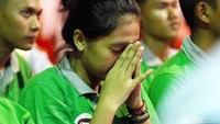 Salah seorang napi anak wanita ini tampak merenungi dan menyesali perbuatannya.