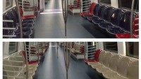 Sementara ini penampakan kursi MRT di Singapura (Foto: Dok. Instagram Singapore MRT)