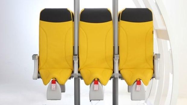 Desain Kursi Pesawat Masa Depan, Terlihat Seperti Berdiri