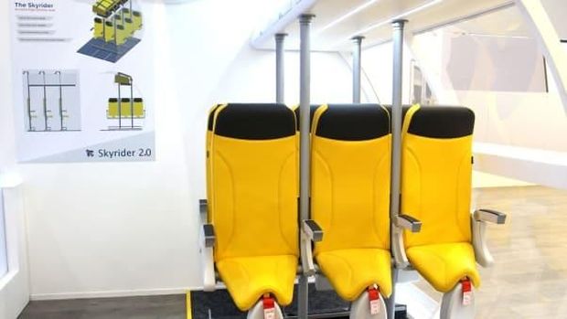 Desain Kursi Pesawat Masa Depan, Terlihat Seperti Berdiri