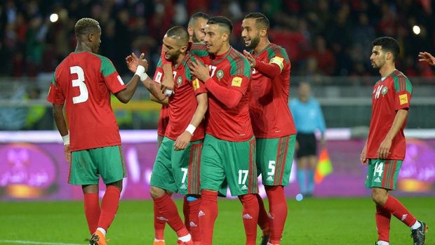 Timnas Maroko bisa menang tipis atas Iran. (REUTERS/Ints Kalnins)