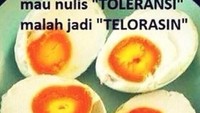 Memasuki bulan puasa, jangan sampai kamu bikin kesalahan ini ya! Mau nulis toleransi kok malah jadi telorasin. Ckckckck... Foto: Istimewa