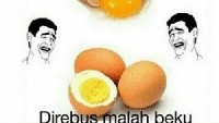 Meme ini menunjukkan sifat unik telur lho! Saat bahan makanan lain disimpan di kulkas jadi beku, telur malah cair. Sebaliknya telur akan beku saat direbus. Kok bisa ya? Foto: Istimewa