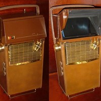 TV portable pertama di dunia, Philco Safari yang diproduksi pada 1959. Beratnya mencapai 6,8 kg dengan layar 2 inchi, serta baterainya dapat diisi ulang. Foto: Dok. Gizmodo