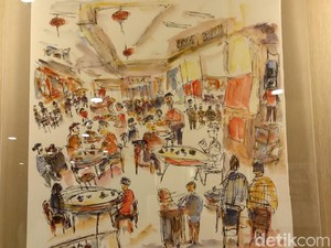 Ilustrasi Victor Law Hiasi Sudut Hotel JEN Hong Kong
