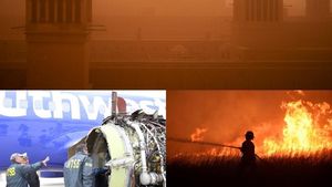 Riuh Dunia dalam Gambar: Mesin Pesawat Meledak, Badai Pasir Iran