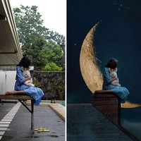 Foto di halaman belakang rumah bisa terlihat seperti di langit malam. Foto: Dok. Instagram/@hellokatrinaaa