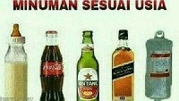 Deretan minuman ini katanya sesuai umur nih. Kasihan dong yang usia 50 tahun keatas, masa minumnya air infus. Foto: Istimewa