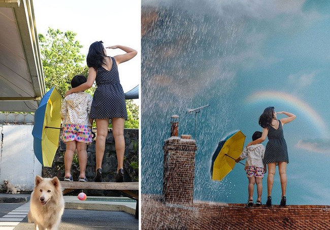 Mengajak anak kecil berfoto bersama, hasil fotonya seperti bercerita. Foto: Dok. Instagram/@hellokatrinaaa