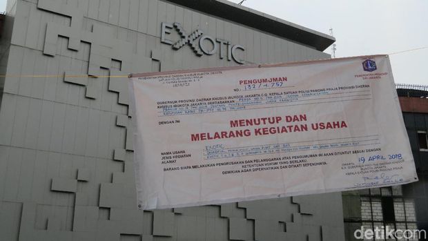 Diskotek Exotic resmi ditutup.