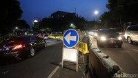 Kemacetan terjadi di Jalan Proklamasi yang mengarah ke Matraman.