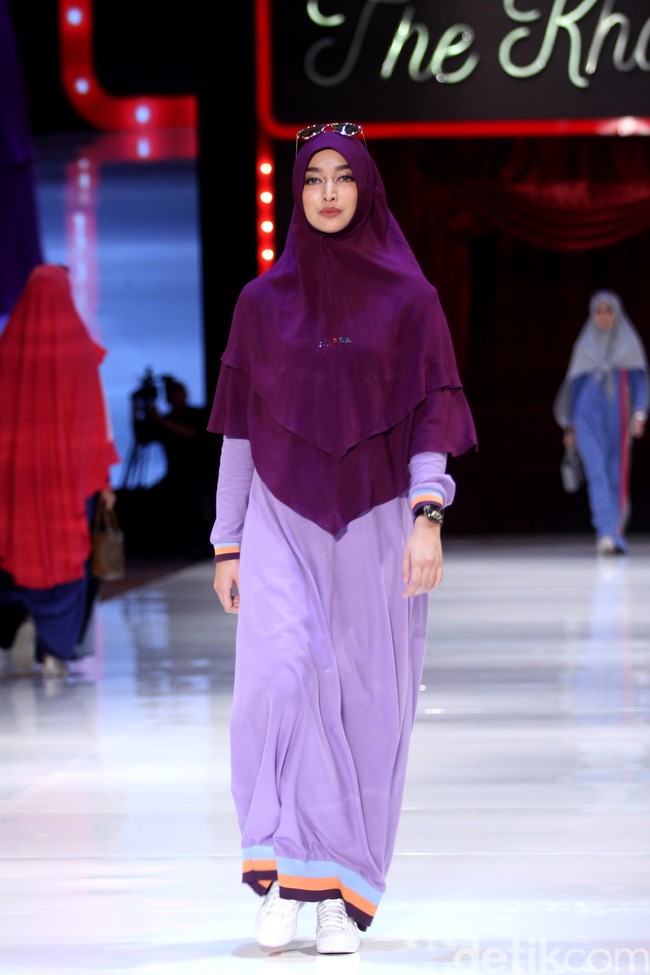 Fashion show koleksi terbaru busana muslim SI.Se.Sa yang bertema The Khadeeja di Fairmont Hotel, Jakarta, Rabu [18/4/2018].  Foto: Mohammad Abduh/Wolipop