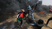 Empat demonstran Palestina tewas ditembak tentara Israel dalam bentrokan itu. Foto: REUTERS
