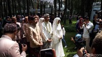 Jeje begitu gagah. Foto: Pernikahan Syahnaz (Asep/detikHOT)