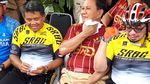 Begini Gaya Sohibul dan Prabowo Gowes di Milad ke-20 PKS