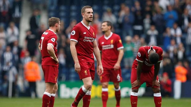 Posisi Liverpool di peringkat ketiga dalam ancaman usai hasil imbang lawan WBA.