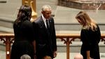 Foto: Obama hingga Clinton di Upacara Pemakaman Barbara Bush