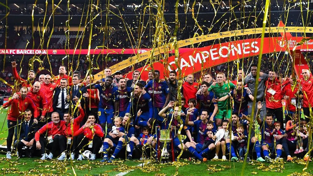 Barcelona saat menjuarai Copa del Rey 2018. (Foto: David Ramos/Getty Images)