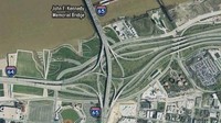 Kennedy Interchange, Louisville, Kentucky. Jalan ini dibuka pada tahun 1964. Istimewa/10mosttoday.com/Google Maps.