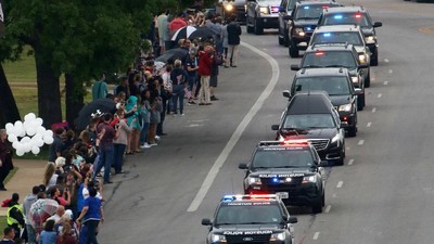 Momen Jenazah Barbara Bush Diantar ke Lokasi Pemakaman