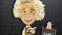 Pasti tahu dong ini siapa? Ya, Albert Einstein. Karya ini ia buat tepat di hari lahir Einstein, yaitu 14 Maret. Sepertinya ini salah satu tokoh idolanya. Foto: Instagram @year_of_the_sandwich