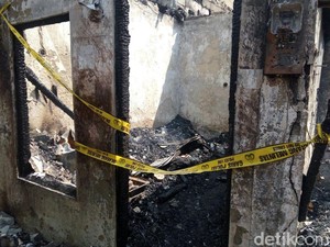 Garis Polisi Dipasang di Rumah Diduga Sumber Kebakaran di Tambora