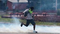 Kami melawan reformasi ini, yang berarti kami menentang apa yang diambil pemerintah dari kantong-kantong warga Nikaragua, ucap salah satu demonstran bernama Juan Bautista.  (Foto: Dok. REUTERS/Jorge Cabrera)