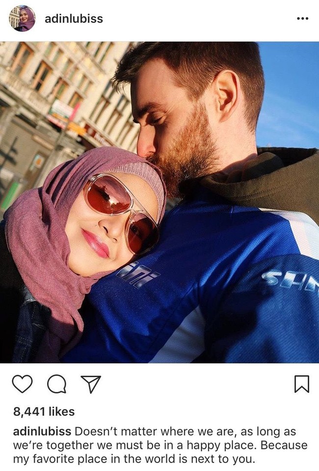 Setelah mereka menikah, kini Adin tinggal di Belgia. Mereka pun sering mengunggah kebersamaan mereka di Instagram. Foto: Instagram
